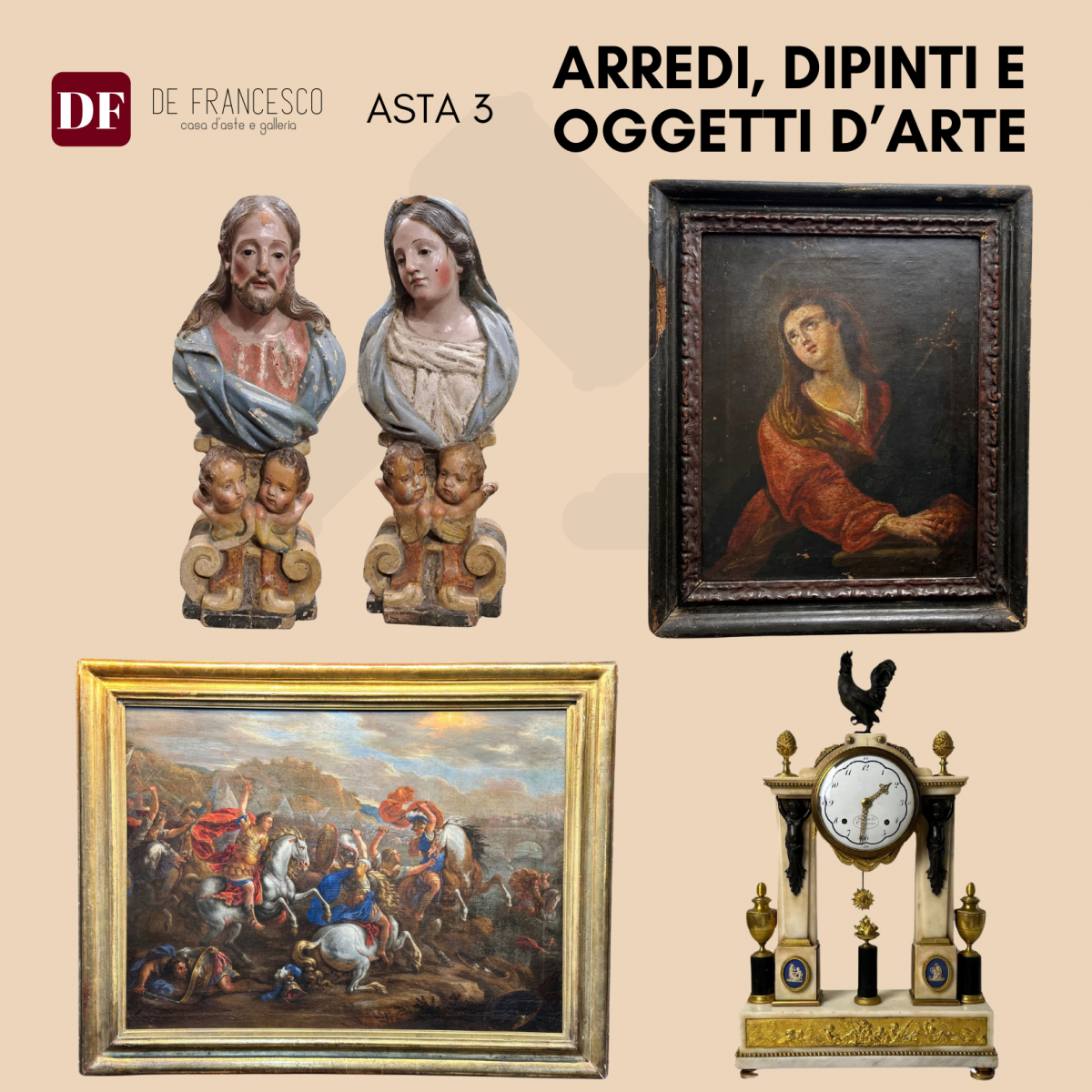 ASTA 3 - ARREDI DIPINTI E OGGETTI D'ARTE
XVII - XVIII - XIX - XX SECOLO