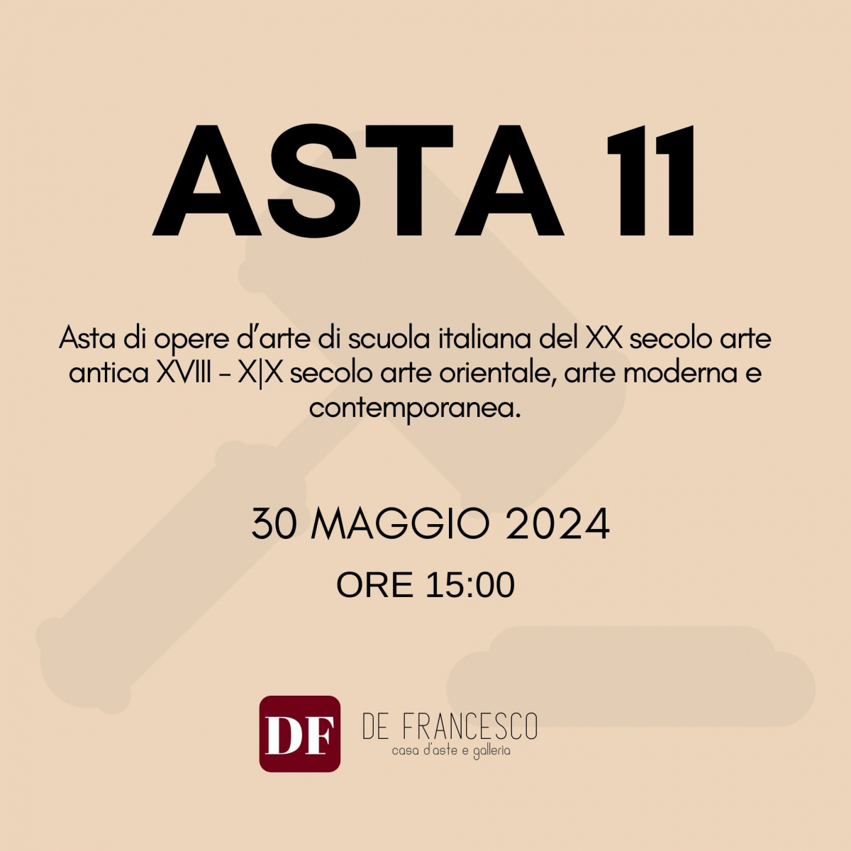 ASTA 11 - Asta di opere d’arte di scuola italiana del XX secolo arte antica XVIII - X|X secolo arte orientale, arte moderna e contemporanea.