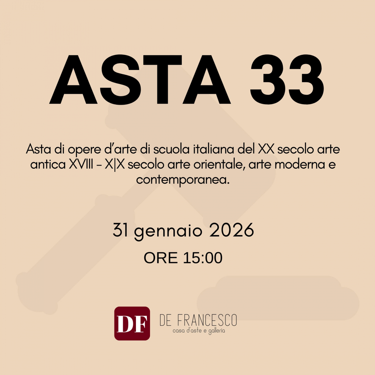 Asta 33 - Dipinti e opere d'arte (XVII - XX SECOLO)