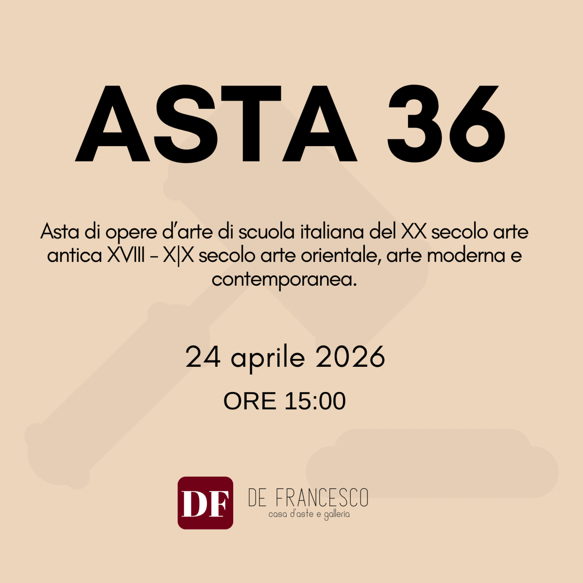 Asta 36 - Dipinti e opere d'arte (XVII - XX SECOLO)