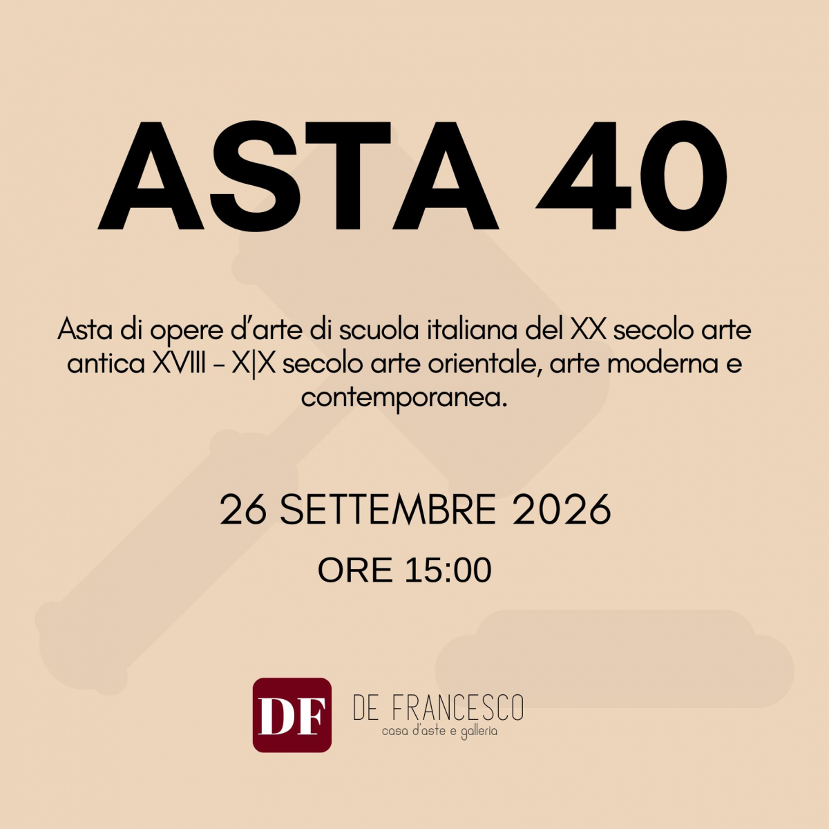 Asta 40 - Dipinti e opere d'arte (XVII - XX SECOLO)